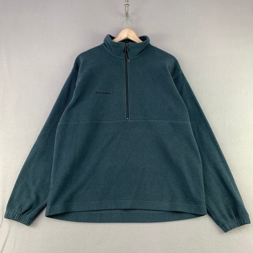 Columbia 1/2 Zip Fleece Pullover Mens Large Outdoor Hiking Soft Cozy Vintage